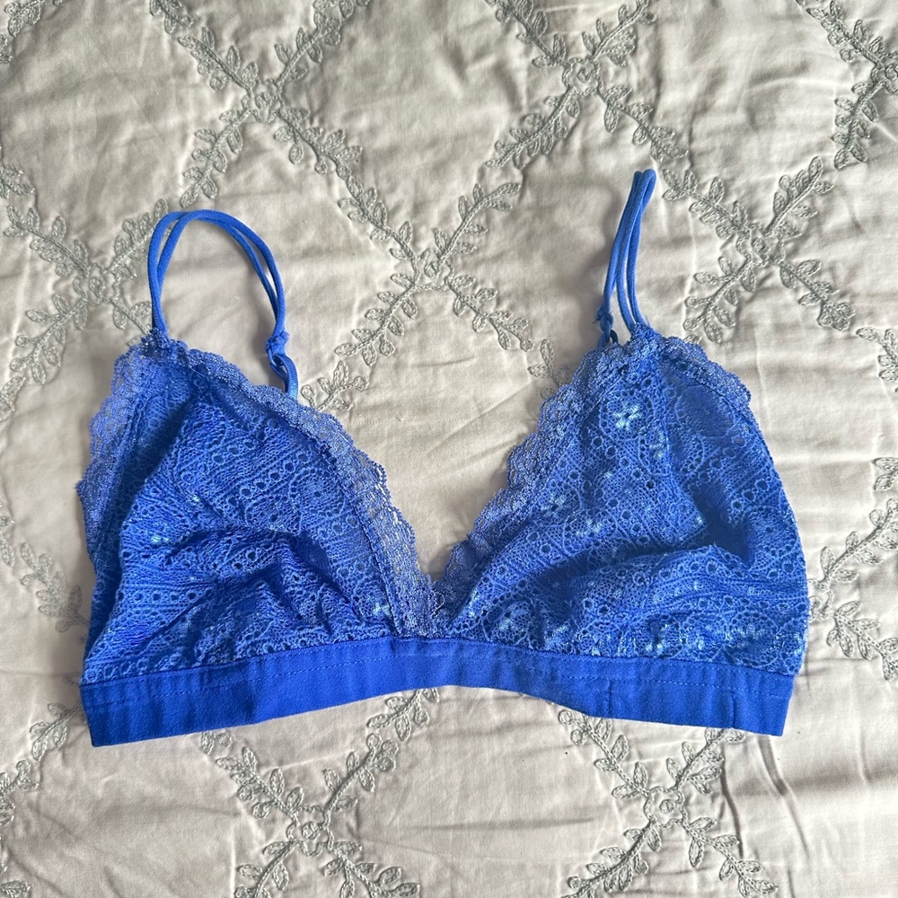 Blue lace bralette